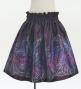 Hula Kids Shantung Pa'u Skirt with Hawaiian Leaf Print / Luxury Collection / Dark Purple / Jp225dpu