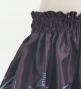 Hula Kids Shantung Pa'u Skirt with Hawaiian Leaf Print / Luxury Collection / Dark Purple / Jp225dpu