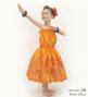 Hula Keiki Set-Up with Hawaiian Leaf Print / Luxury Collection / Orange / Jp226or