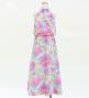 Hula Kids Koshibo Long Dress with Hawaiian Flower Print / Luxury Collection / Jp229-1