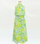 Hula Kids Koshibo Long Dress with Hawaiian Flower Print / Luxury Collection / Jp229-3