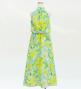 Hula Kids Koshibo Long Dress with Hawaiian Flower Print / Luxury Collection / Jp229-3