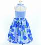 Hula Kids Shantung Dress with Lokelani Print / Luxury Collection / Blue / Jp66bl