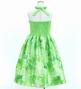 Hula Kids Shantung Dress with Lokelani Print / Luxury Collection / Green / Jp66gr