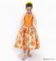 Hula Kids Shantung Dress with Lokelani Print / Luxury Collection / Orange / Jp66or