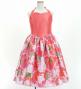 Hula Kids Shantung Dress with Lokelani Print / Luxury Collection / Salmon Pink / Jp66spi