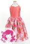 Hula Kids Shantung Dress with Lokelani Print / Luxury Collection / Salmon Pink / Jp66spi