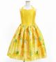 Hula Kids Shantung Dress with Lokelani Print / Luxury Collection / Yellow / Jp66ye