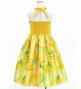 Hula Kids Shantung Dress with Lokelani Print / Luxury Collection / Yellow / Jp66ye