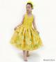 Hula Kids Shantung Dress with Lokelani Print / Luxury Collection / Yellow / Jp66ye
