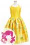 Hula Kids Shantung Dress with Lokelani Print / Luxury Collection / Yellow / Jp66ye