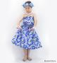 Hula Set up Keiki with Plumeria Print / Luxury Collection / Blue / Jp67bl