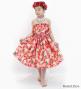 Hula Set up Keiki with Plumeria Print / Luxury Collection / Red / Jp67rd