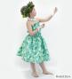 Hula Set up Keiki with Plumeria Print / Luxury Collection / Turquoise Blue / Jp67tbl