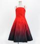 Hula Midi Gradation Dress/ Luxury Collection / Red & Black / Jp69rdbk