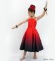Hula Midi Gradation Dress/ Luxury Collection / Red & Black / Jp69rdbk