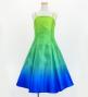 Hula Midi Gradation Dress/ Luxury Collection / YEL GRN & BLU / Jp69yegrbl