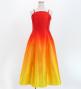 Hula Long Gradation Dress/ Luxury Collection / Dark Orange & Yellow / Jp70dorye
