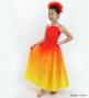 Hula Long Gradation Dress/ Luxury Collection / Dark Orange & Yellow / Jp70dorye