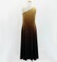 Hula One Shoulder Gradation Velvet Dress/ Luxury Collection / Beige & Brown / Jp72bebr