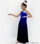 Hula One Shoulder Gradation Velvet Dress/ Luxury Collection / Blue & Black / Jp72blbk