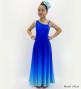 Hula One Shoulder Gradation Velvet Dress/ Luxury Collection / Blue & Light Blue / Jp72blbl