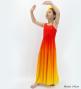 Hula One Shoulder Gradation Velvet Dress/ Luxury Collection / Dark ORN & YEL / Jp72dorye