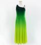 Hula One Shoulder Gradation Velvet Dress/ Luxury Collection / Green & Yellow / Jp72grye