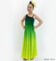Hula One Shoulder Gradation Velvet Dress/ Luxury Collection / Green & Yellow / Jp72grye