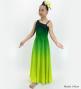 Hula One Shoulder Gradation Velvet Dress/ Luxury Collection / Green & Yellow / Jp72grye