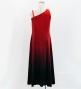 Hula One Shoulder Gradation Velvet Dress/ Luxury Collection / Red & Black / Jp72rdbk