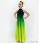 Hula Long Gradation Dress/ Luxury Collection / Green & Yellow / Jp73grye
