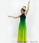 Hula Long Gradation Dress/ Luxury Collection / Green & Yellow / Jp73grye