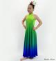 Hula Long Gradation Dress/ Luxury Collection / YEL GRN & BLU / Jp73yegrbl
