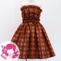 Hula Set up Keiki with Palaka Check Print / Luxury Collection / Brown / Jp75br