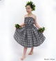 Hula Set up Keiki with Palaka Check Print / Luxury Collection / Gray / Jp75gy