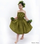 Hula Set up Keiki with Palaka Check Print / Luxury Collection / Khaki / Jp75ka
