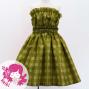Hula Set up Keiki with Palaka Check Print / Luxury Collection / Khaki / Jp75ka