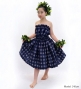 Hula Set up Keiki with Palaka Check Print / Luxury Collection / Navy / Jp75nv
