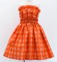 Hula Set up Keiki with Palaka Check Print / Luxury Collection / Orange / Jp75or