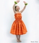 Hula Set up Keiki with Palaka Check Print / Luxury Collection / Orange / Jp75or