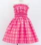 Hula Set up Keiki with Palaka Check Print / Luxury Collection / Pink / Jp75pi