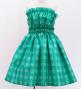 Hula Set up Keiki with Palaka Check Print / Luxury Collection / Turquoise Blue / Jp75tbl