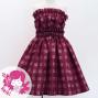 Hula Set up Keiki with Palaka Check Print / Luxury Collection / Wine / Jp75wi