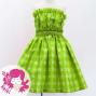 Hula Set up Keiki with Palaka Check Print / Luxury Collection / Yellow Green / Jp75yegr