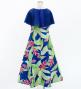Hula Kids Cape Long Dress with Heliconia Print / Luxury Collection / Navy / Jp76nv