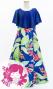 Hula Kids Cape Long Dress with Heliconia Print / Luxury Collection / Navy / Jp76nv