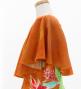 Hula Kids Cape Long Dress with Heliconia Print / Luxury Collection / Orange / Jp76or
