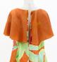 Hula Kids Cape Long Dress with Heliconia Print / Luxury Collection / Orange / Jp76or
