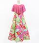 Hula Kids Cape Long Dress with Heliconia Print / Luxury Collection / Pink / Jp76pi